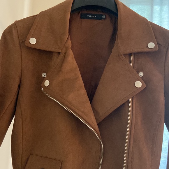 Aritzia Tallula Faux Suede Motorcycle Jacket Size XS - Picture 6 of 9